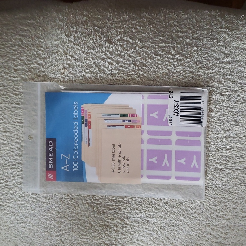 New Smead Color Labels "Y"